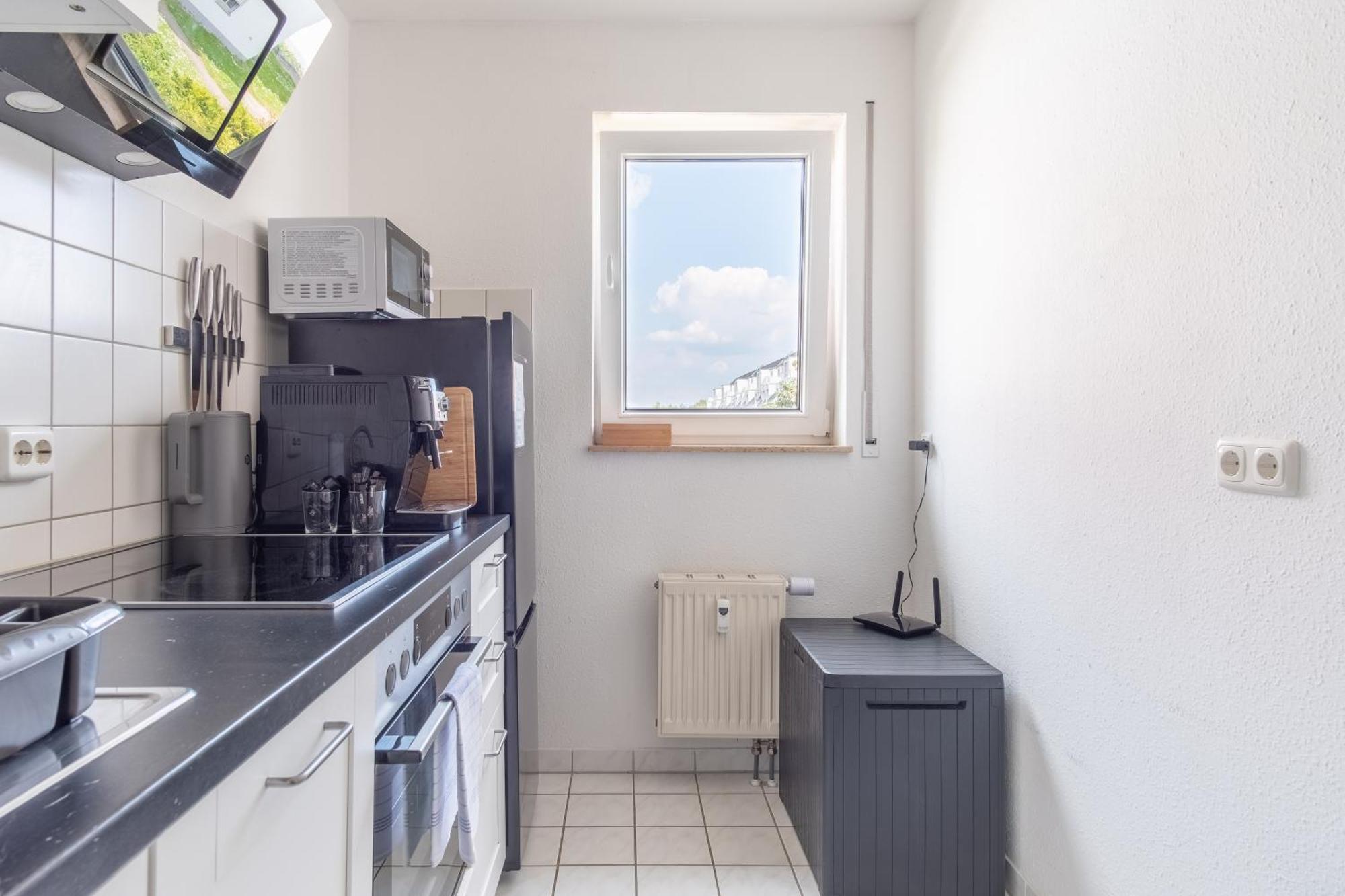 Arbeitsplatz, Balkon, Tiefgarage Naehe Neue Messe Apartment Лайпциг Екстериор снимка